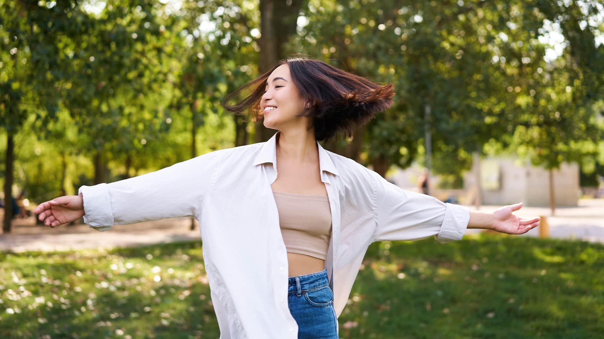 Calm person gets moving