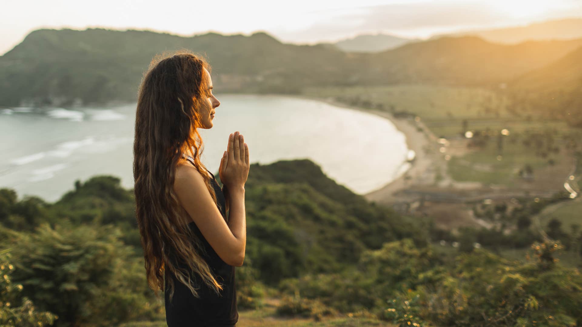 Calm person broadens view