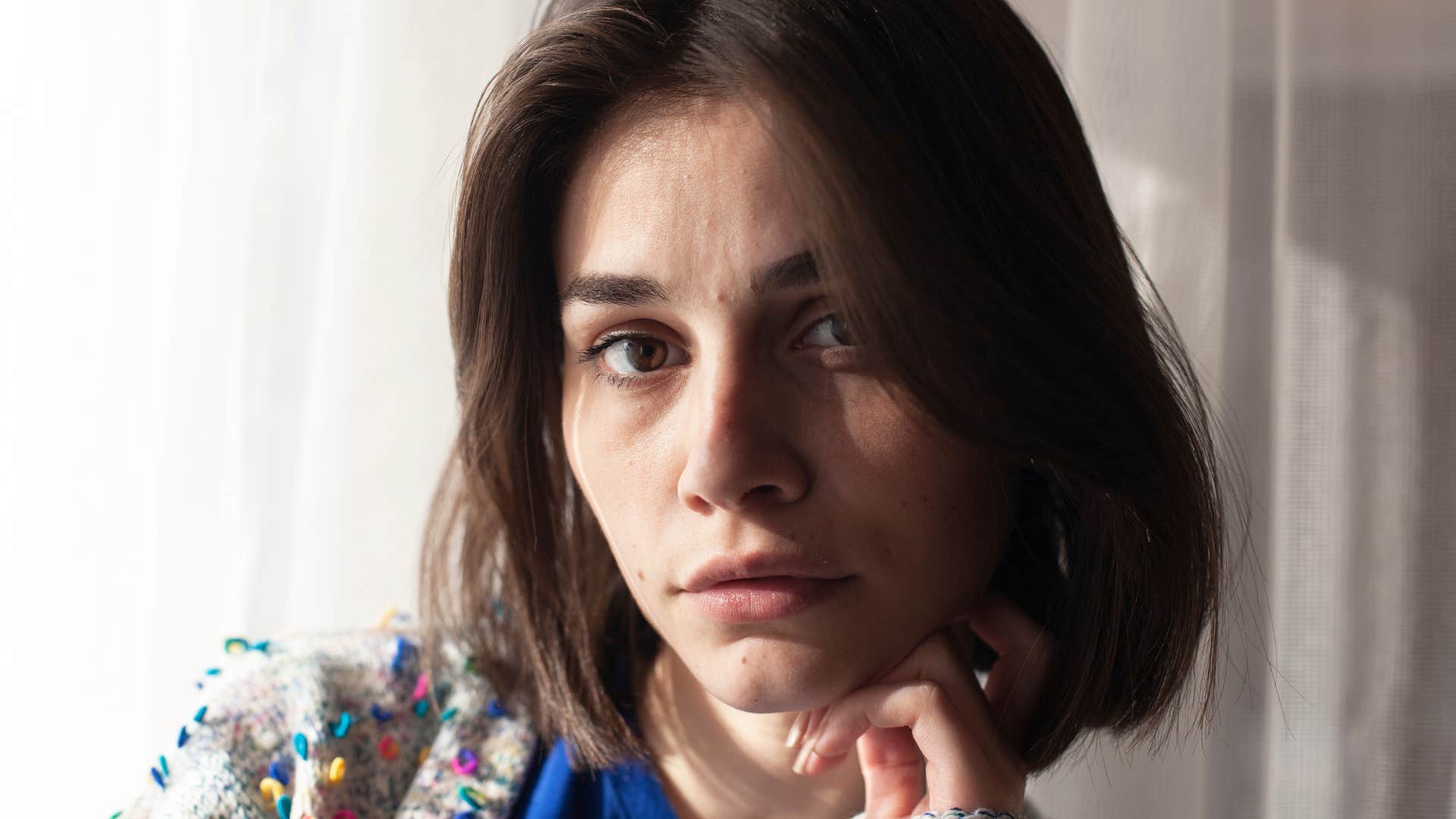 Resilient person resists running away after break up