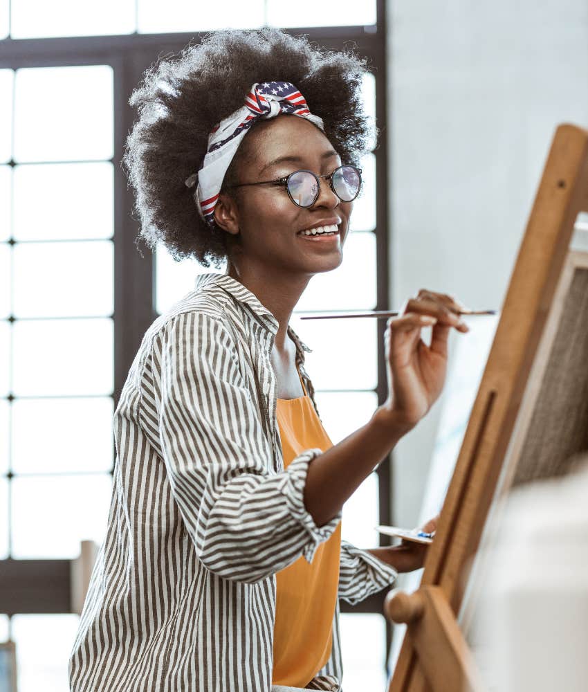 Person uses art therapy to heal
