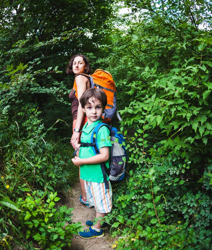 Person and child who the way nature heals