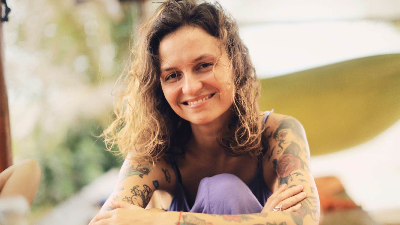 Calm person sitting peacefully, illustrating simple daily habits of naturally patient people