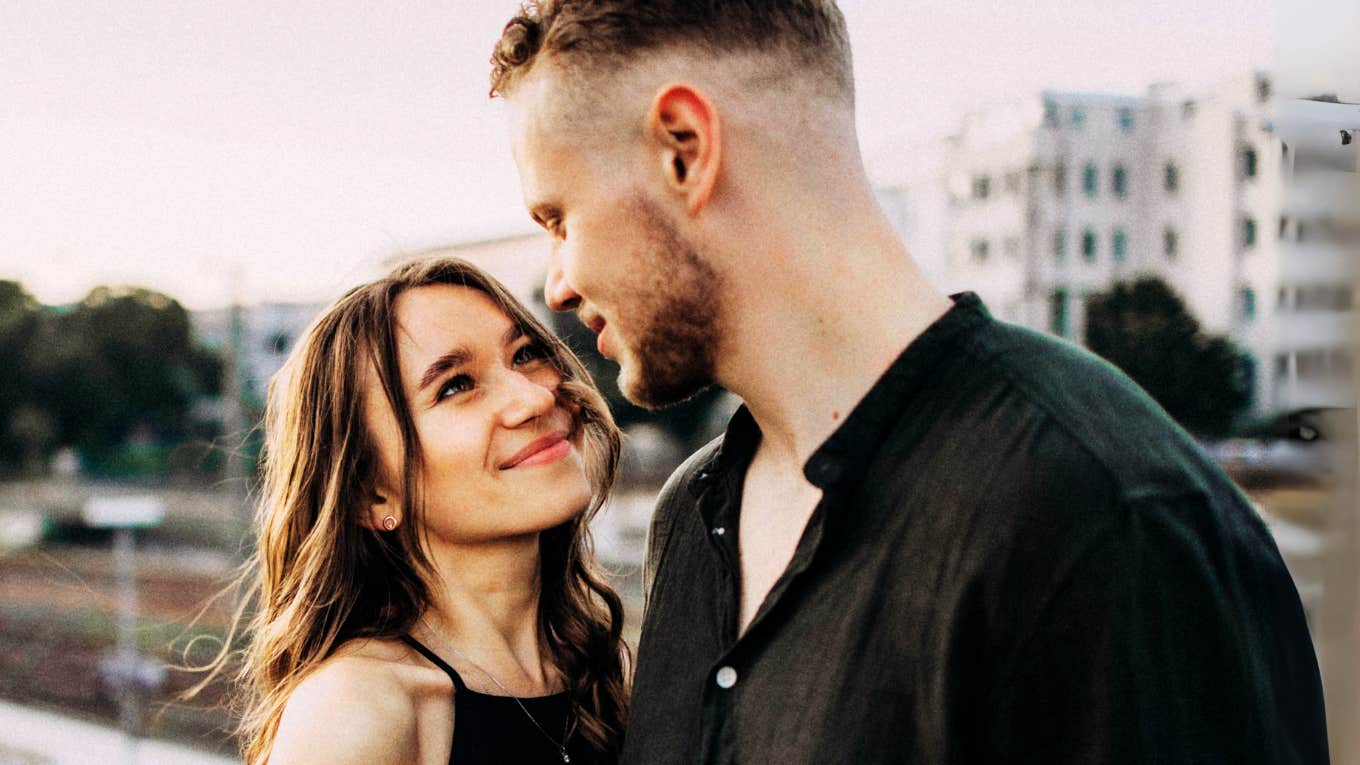 Couple rebuilding trust in relationship after fallout. 