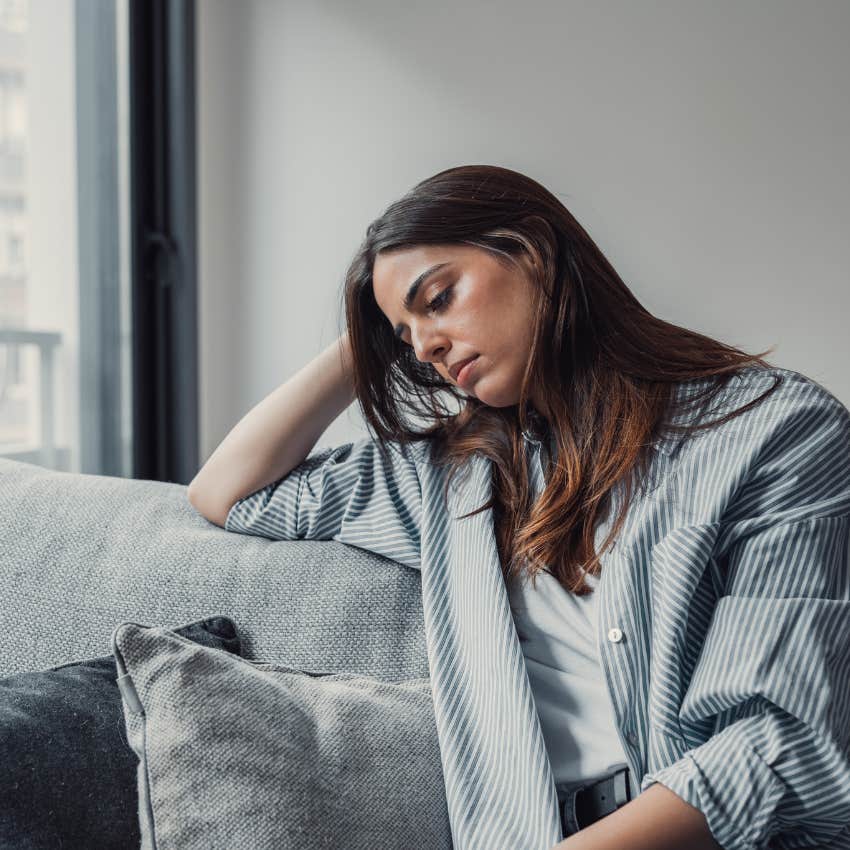 woman who can't move on from her ex as she is having thoughts of someone getting the best parts of them