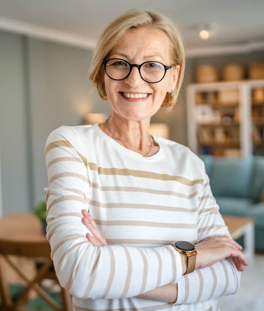 confident older woman challenging bias