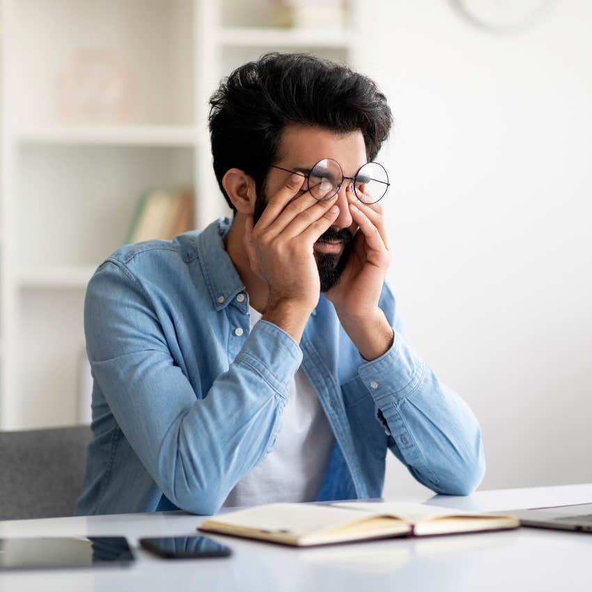 man who complains too much as the stress is killing him