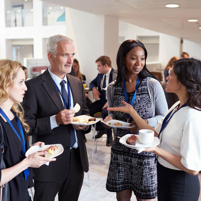 professionals at a networking event