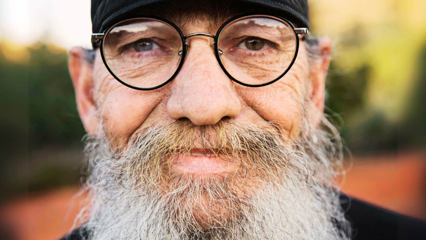 Contradictions In Life That Only Make Sense with Age Aged man, making sense of contradictions in life.
