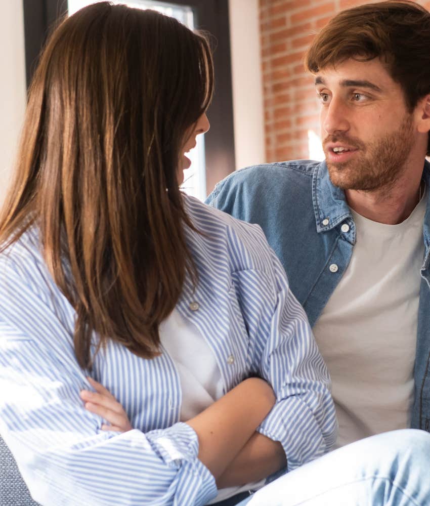 Couple negotiating in-law drama
