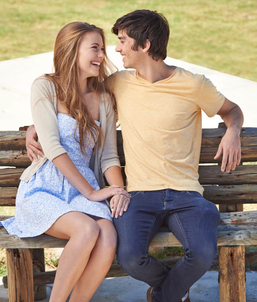 The Most Successful Marriage Proposals Happen At The Most Boring Place couple talking about their engagement