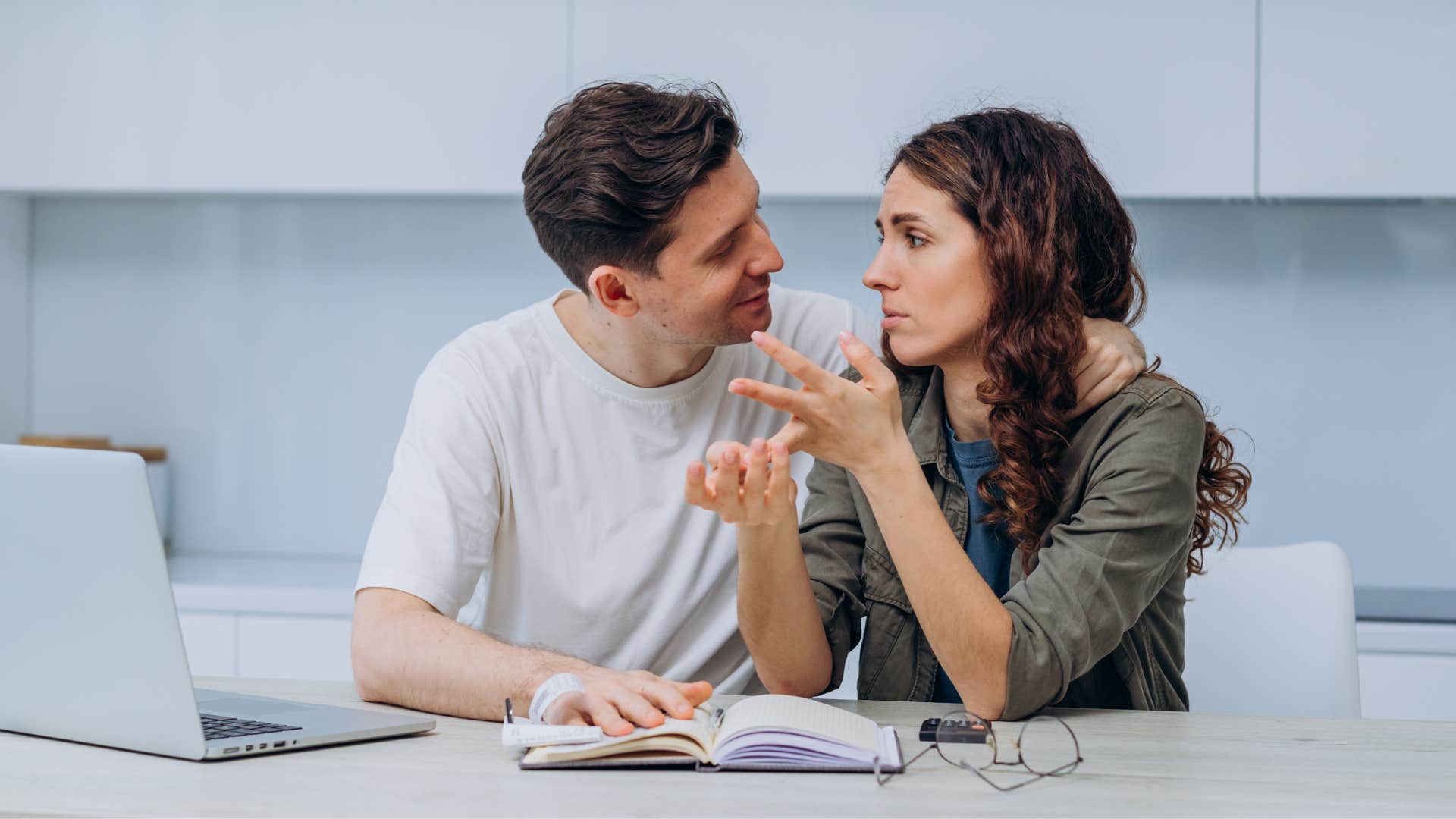 couple who never fight about money as man listens without judgement