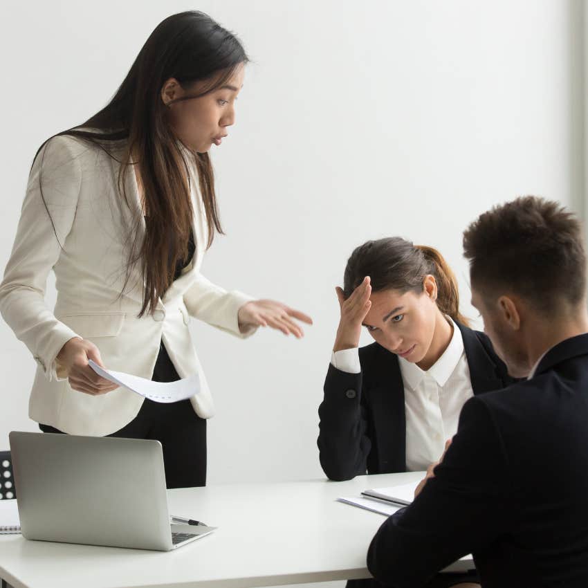 woman who is trying to get you fired by sabotaging work