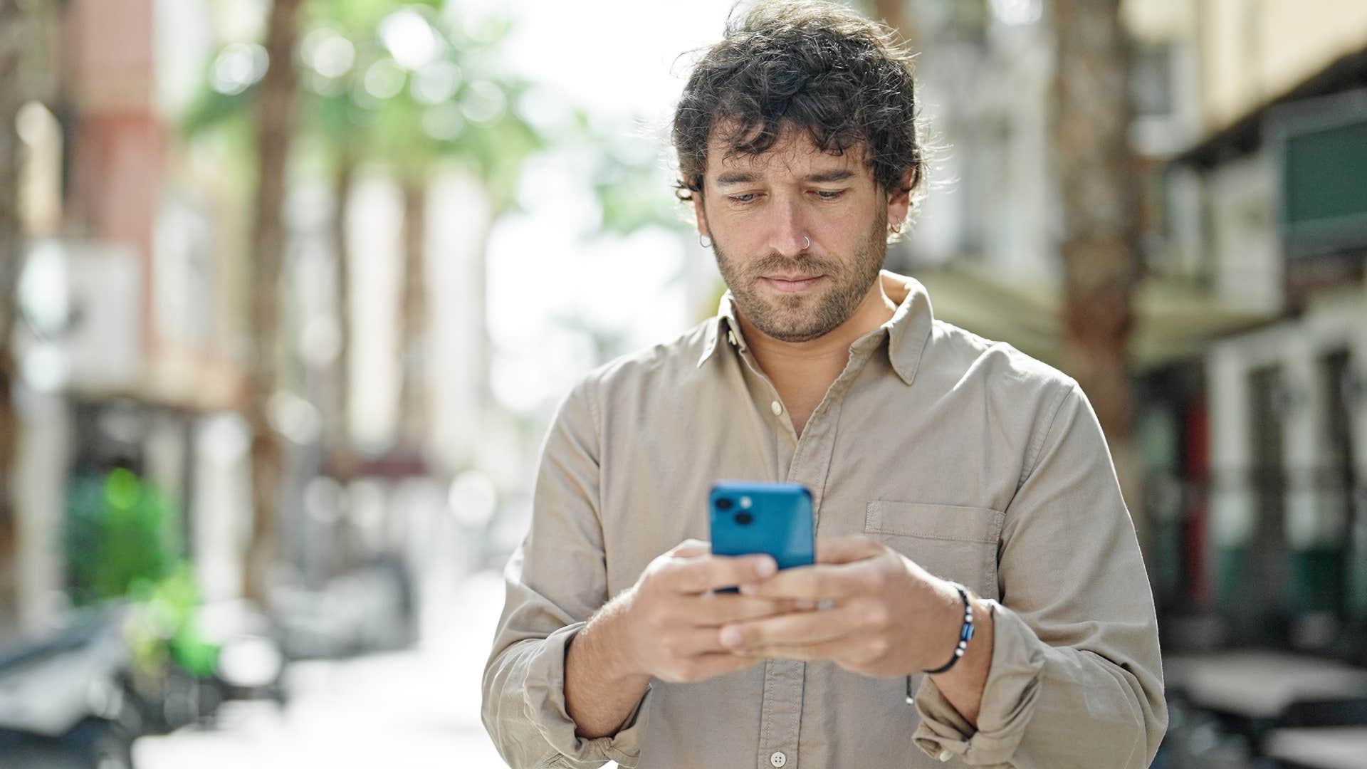 sorry if that was weird deeply anxious people almost always send these texts during casual conversations anxious man texting sorry if that was weird on his phone