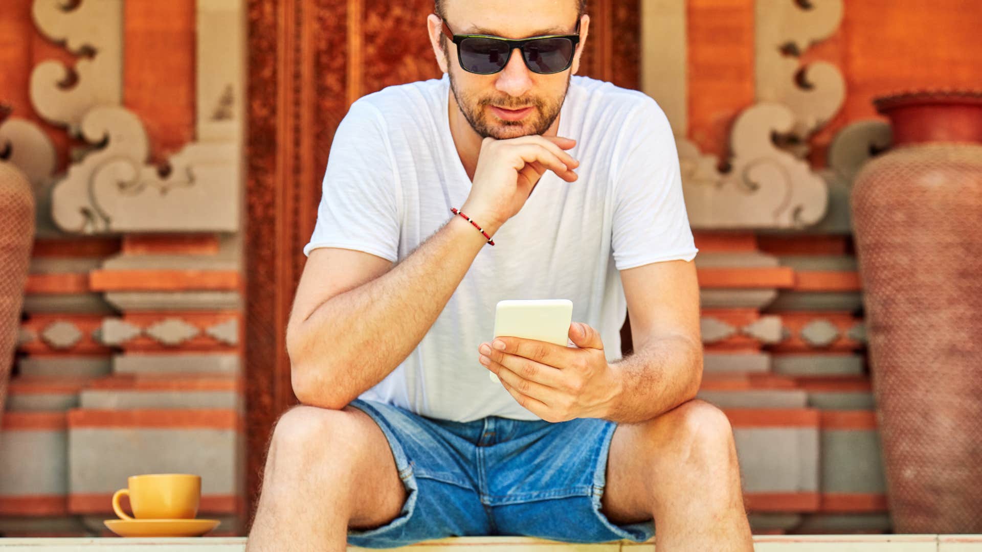 insecure man texting I wish we talked more