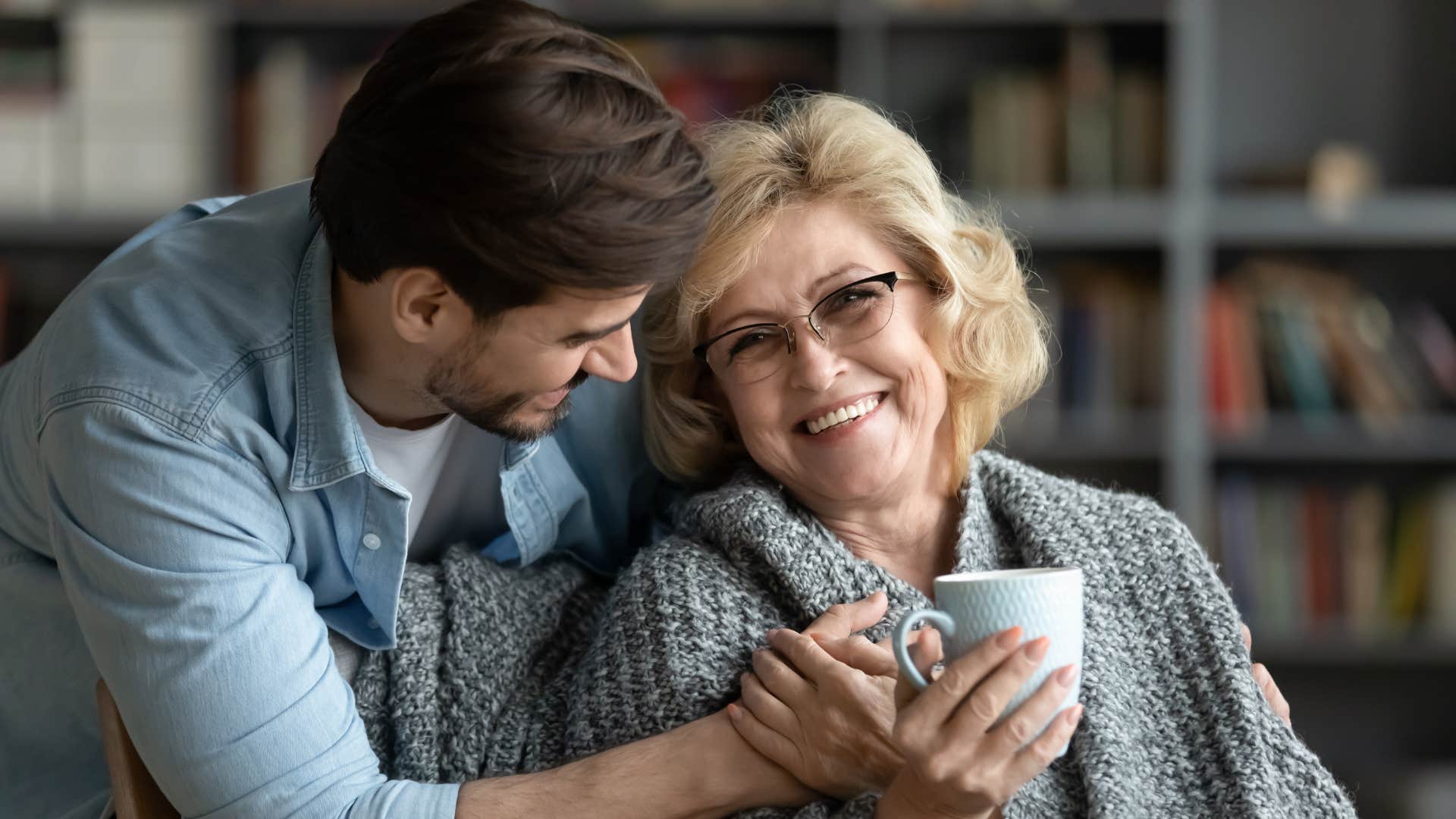 if you do these things on a regular basis you're a better person than you think grateful for your loved ones man expressing gratitude for his mom