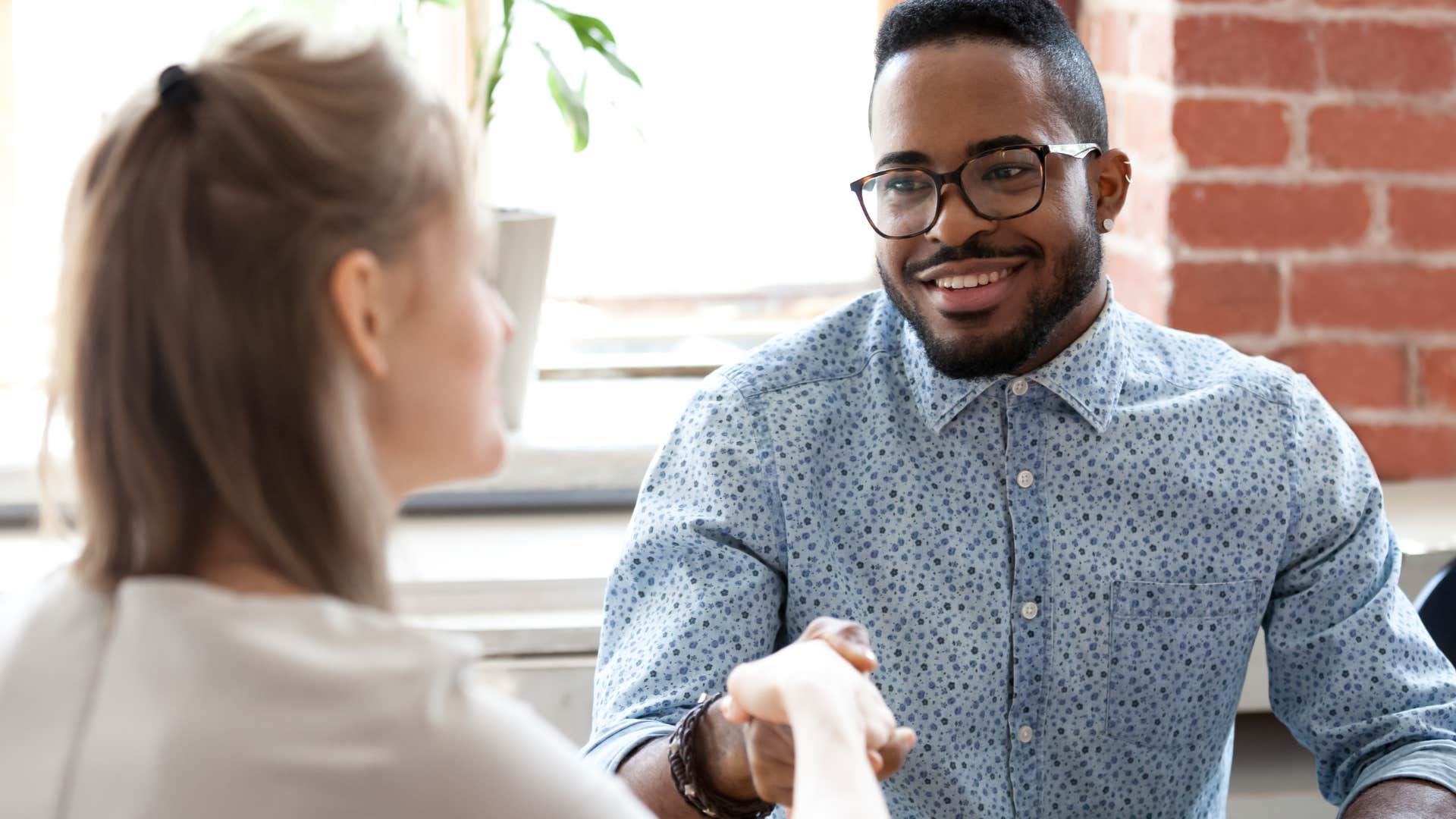 if you do these things on a regular basis you're a better person than you think youre polite and respectful respectful man politely shaking woman's hand