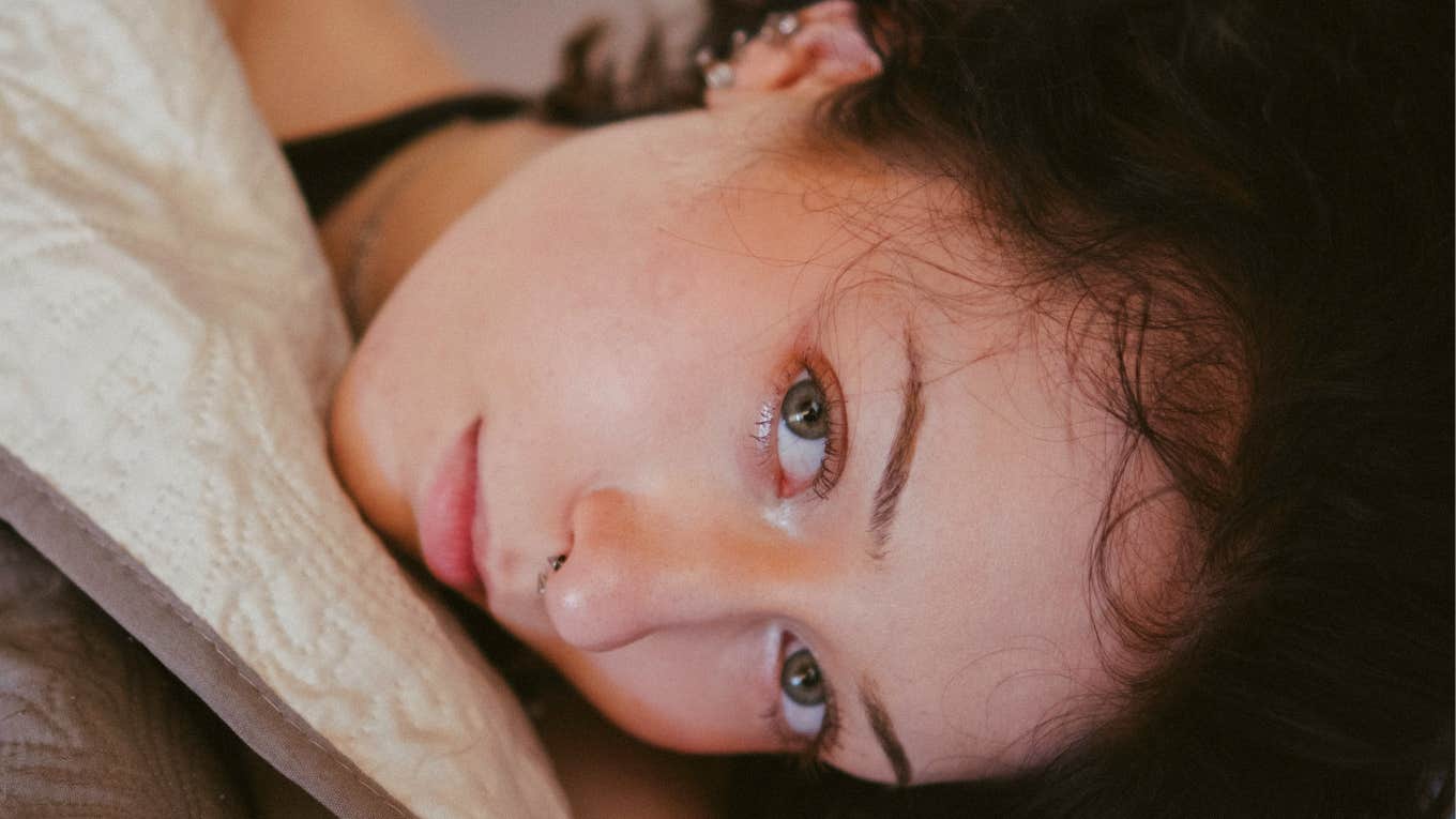 Woman decodes meaning of dreams.