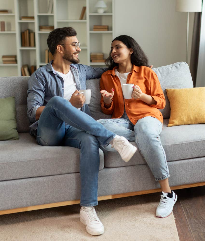 couple having a conversation about finances