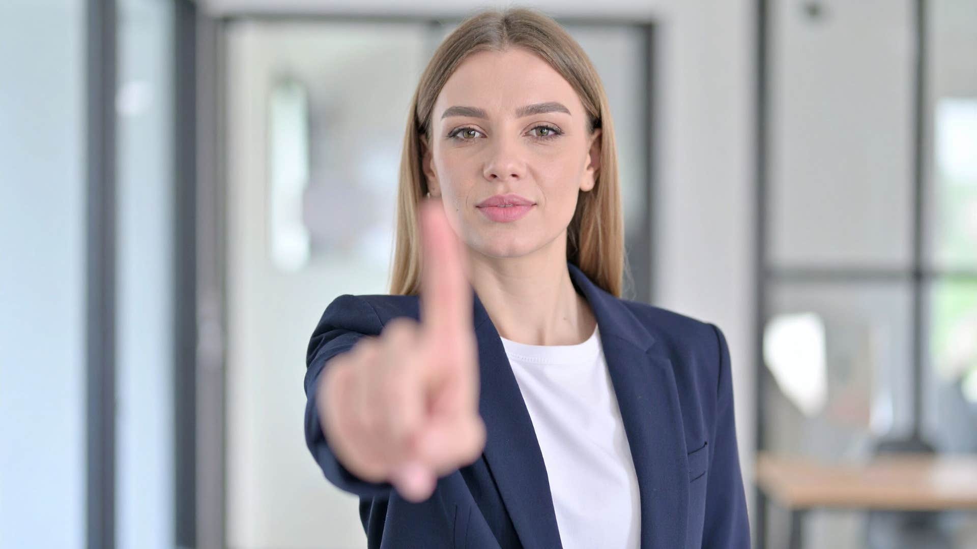 intelligent woman saying no to peer pressure