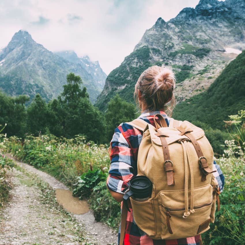 woman hiking