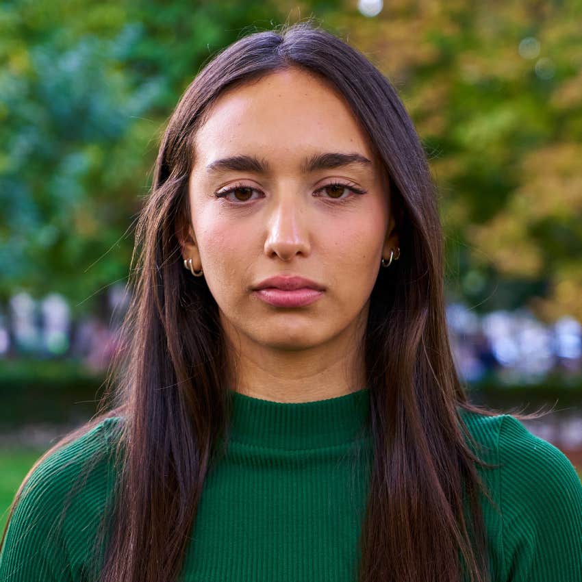 woman with a gen-z stare that is a symptom of a deeper problem