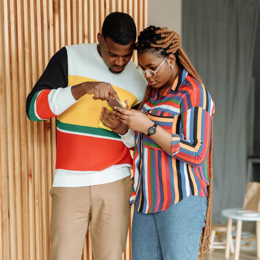 man judging womans typos