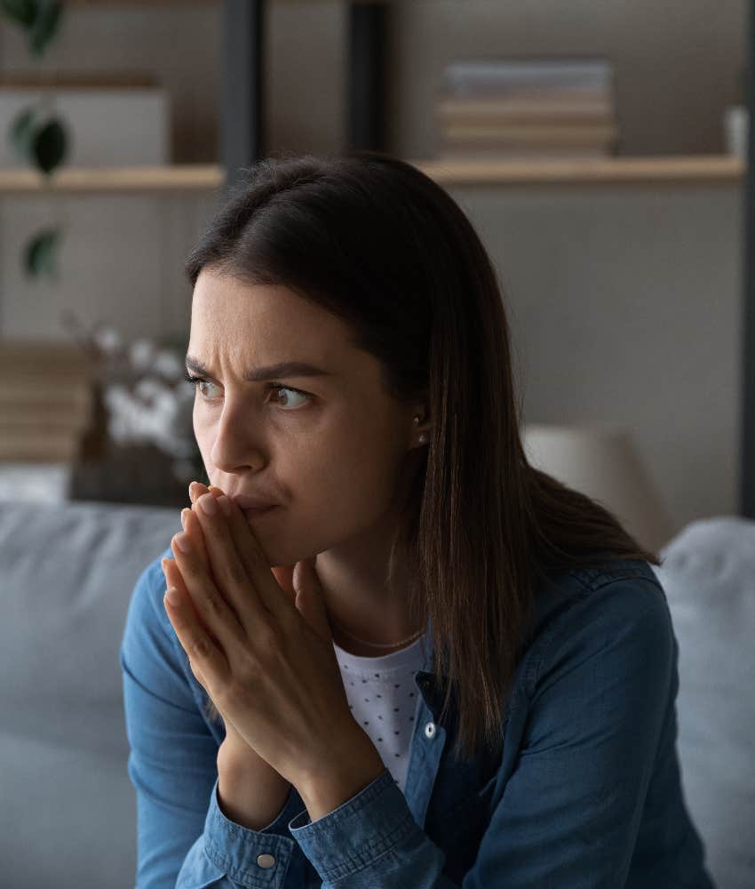 woman feeling anxious