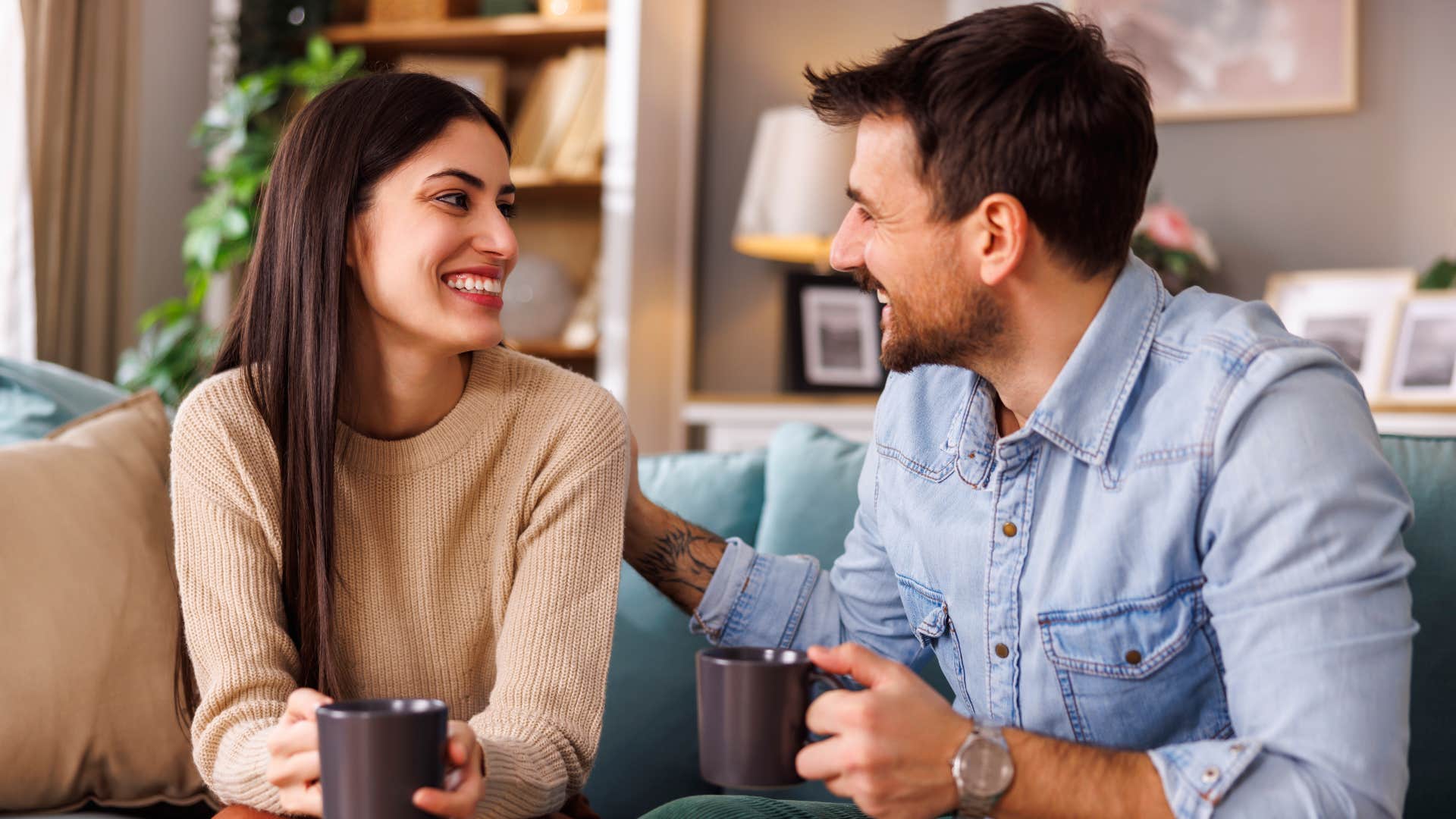 couple enjoying each others company