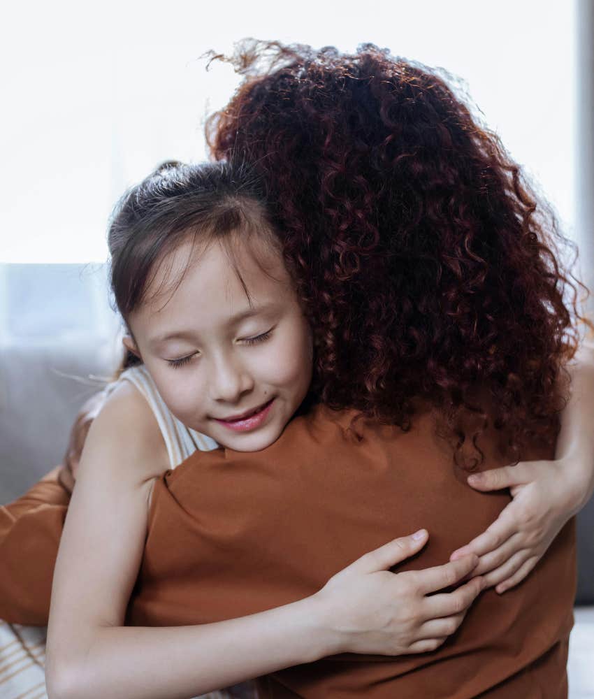 mom teaching daughter emotions dont dictate household