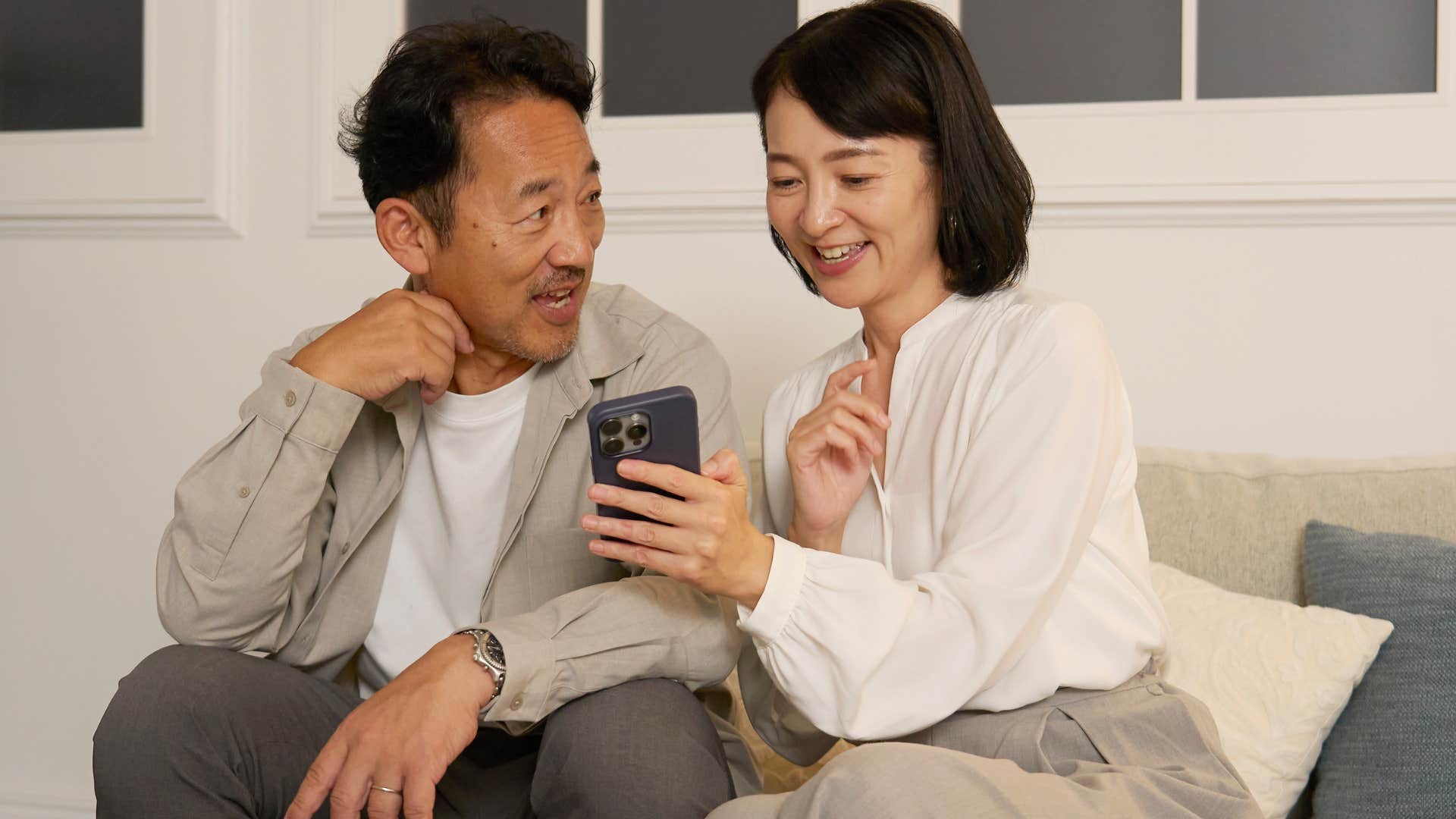 i'm really proud of you if a husband is actually happy in his marriage he'll say these phrases casually man saying I'm really proud of you to his wife