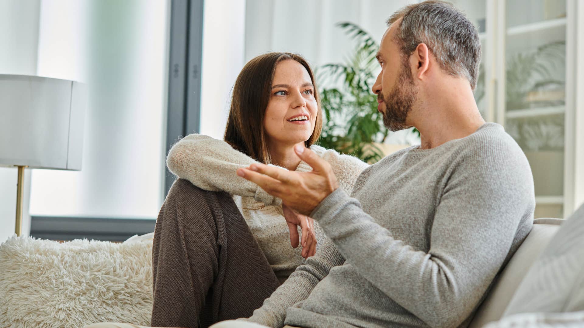 you're right if a husband is actually happy in his marriage he'll say these phrases casually husband telling his wife she's right in conversation