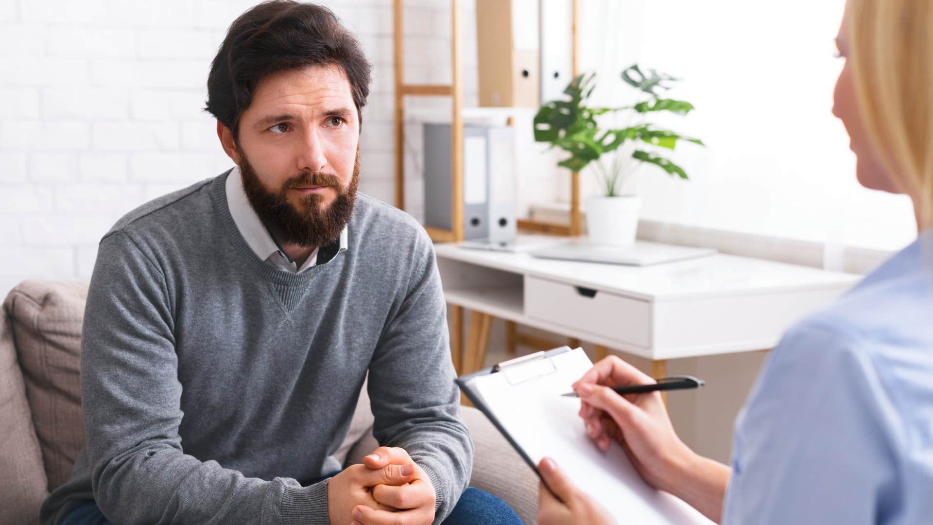 my ex was crazy if a man actually understands women he'll stop saying these things altogether misogynistic man saying my ex was crazy in therapy