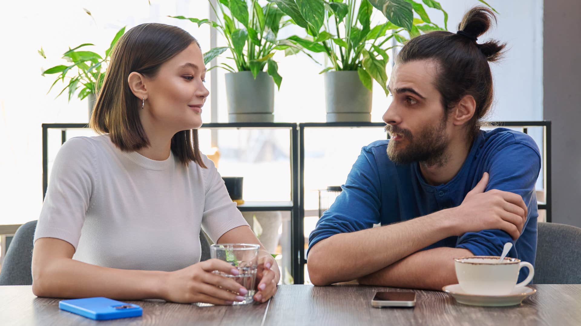 not like other girls if a man actually understands women he'll stop saying these things altogether misogynistic man telling woman on date you're not like other girls