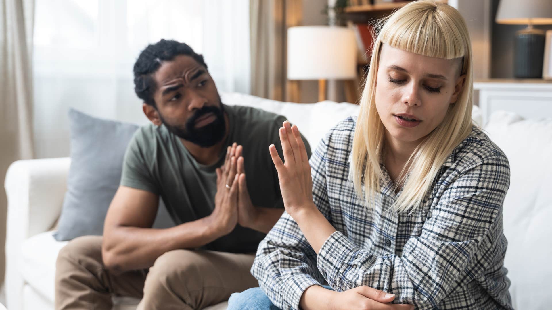 woman emphasizing her own wants and needs not her husbands