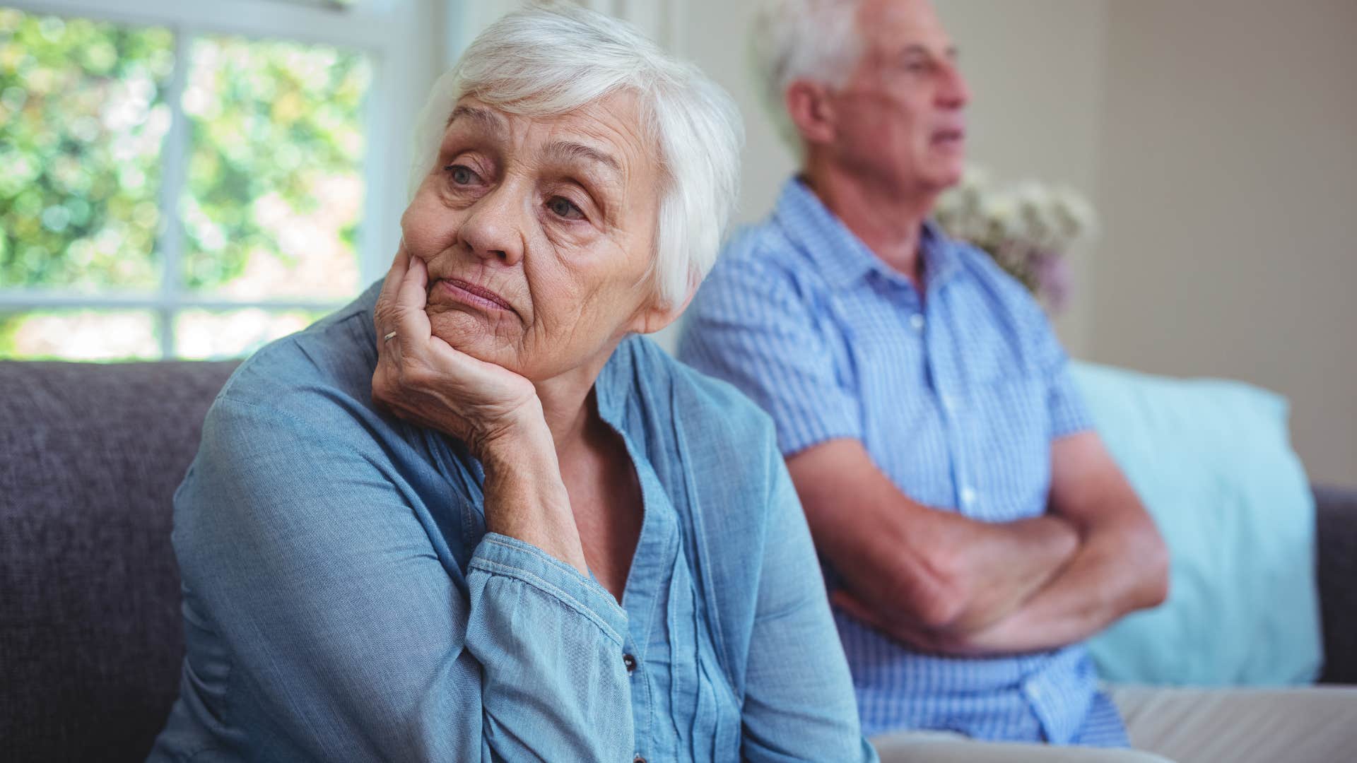 Woman who's stopped leaning into physical touch.