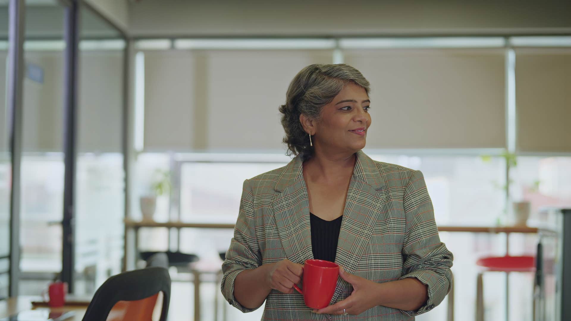 if a woman wears these things as she gets older she’s done caring what anyone else things of her a well-cut blazer