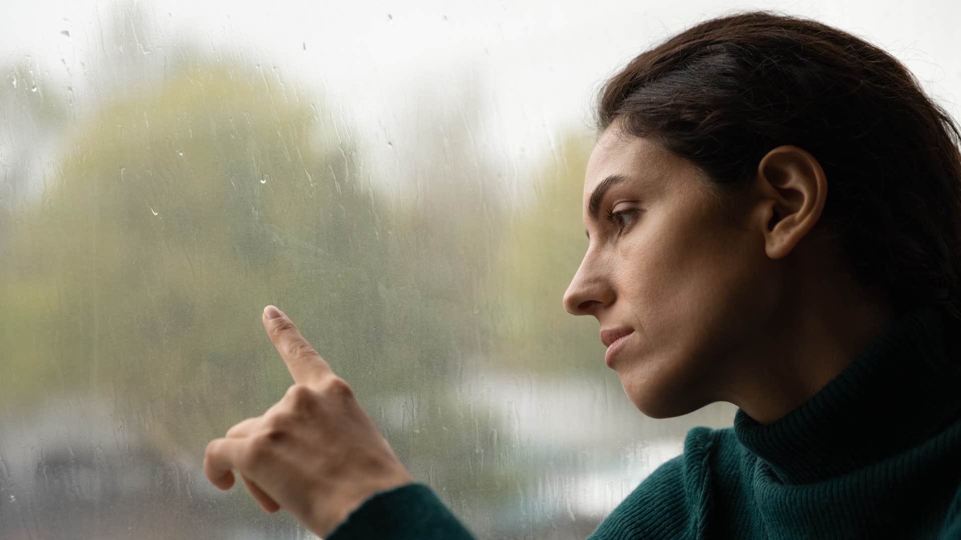 mysterious woman having trouble asking for help