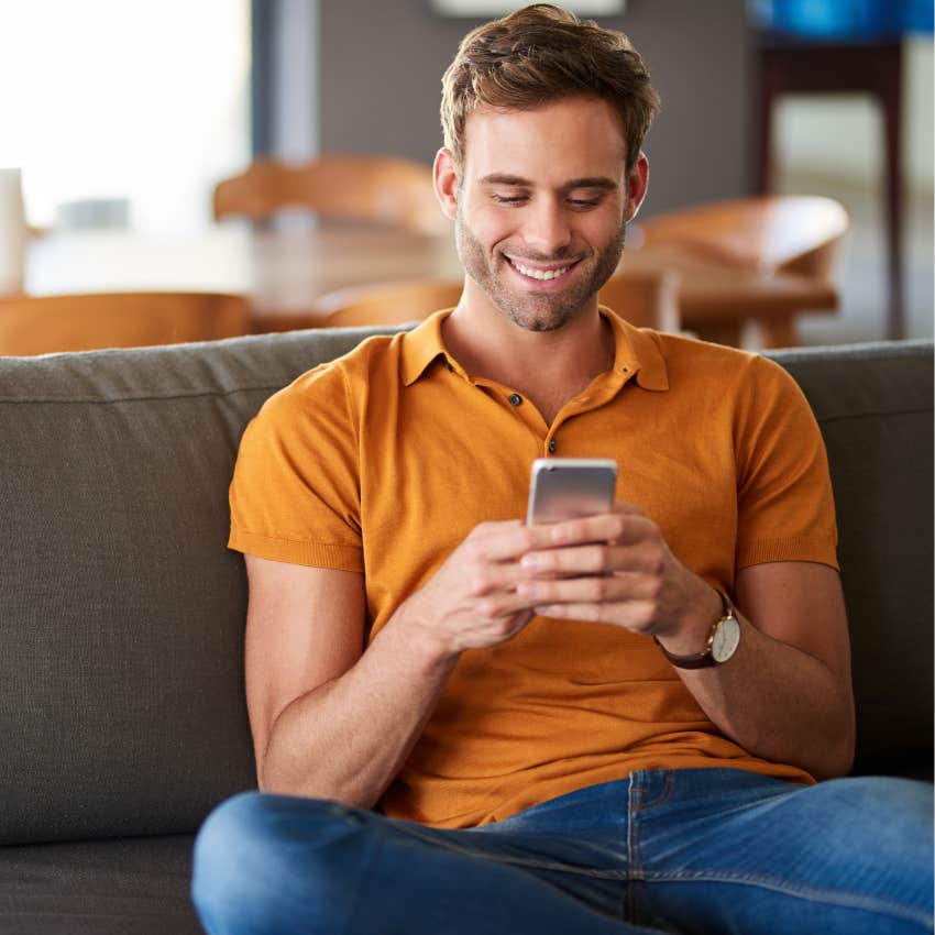 man who loves woman as he replies quickly
