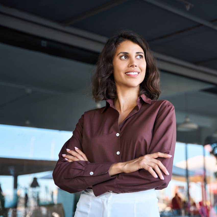 woman who people can't tell is either annoying or amazing as she is confident