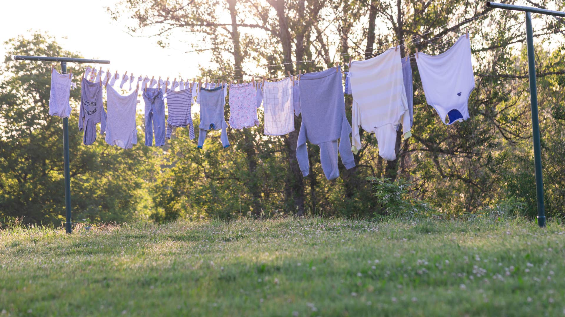 line of laundry outside