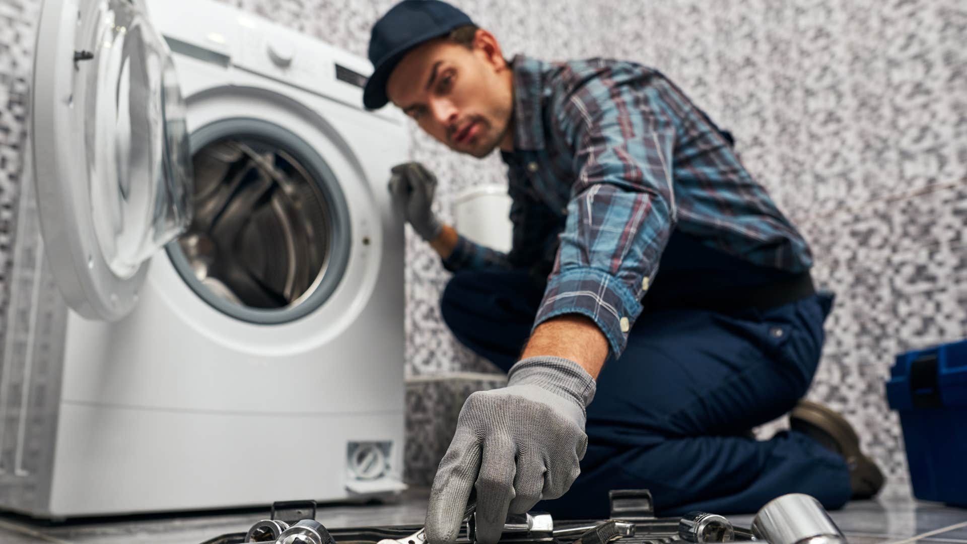 Man who's fixing things themselves at home.