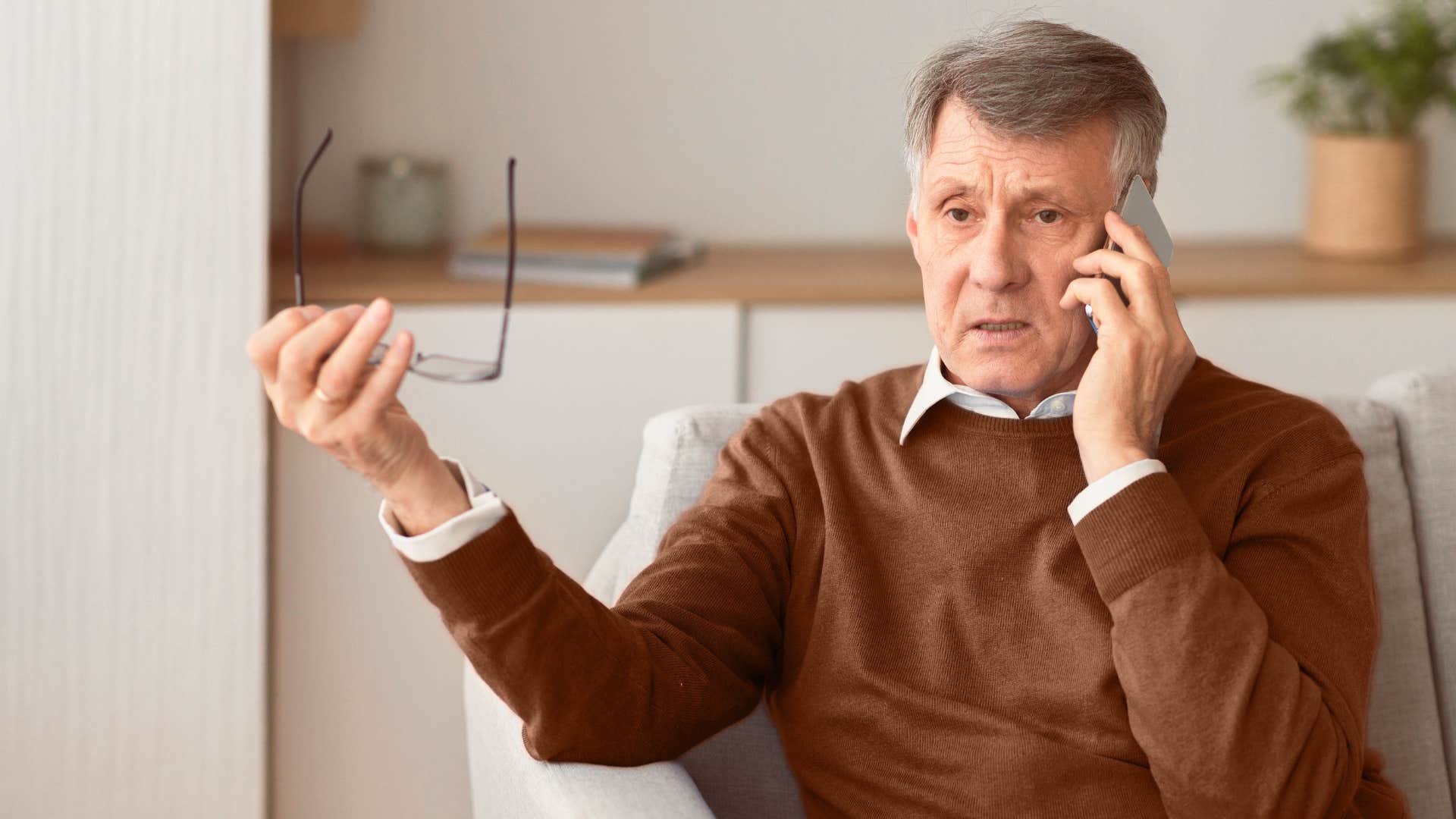 entitled man talking on phone expecting free advice