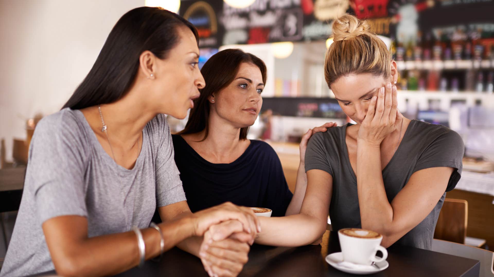 woman who might be in codependent friendship as other woman notices the dependency