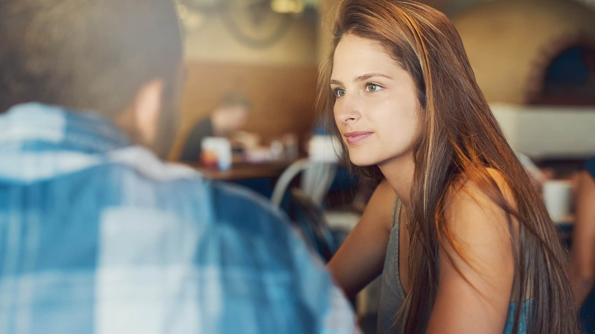 woman who wants to hear what man has to say