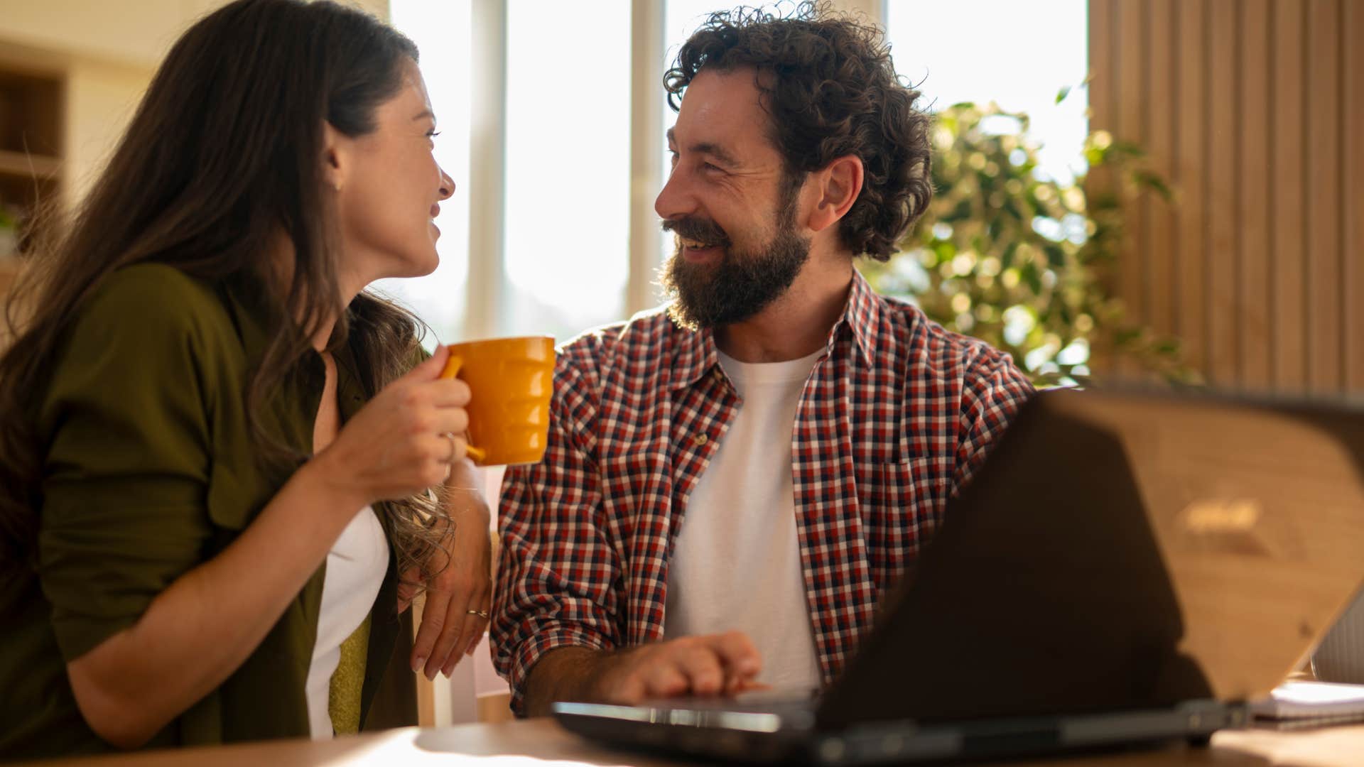 woman asking her husband what he thinks