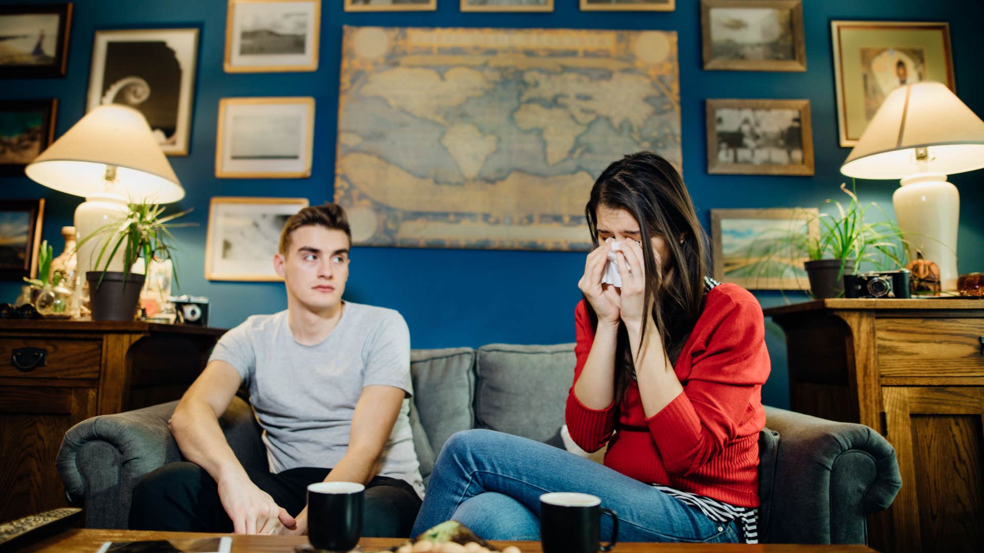 boyfriend telling girlfriend that shes overreacting 