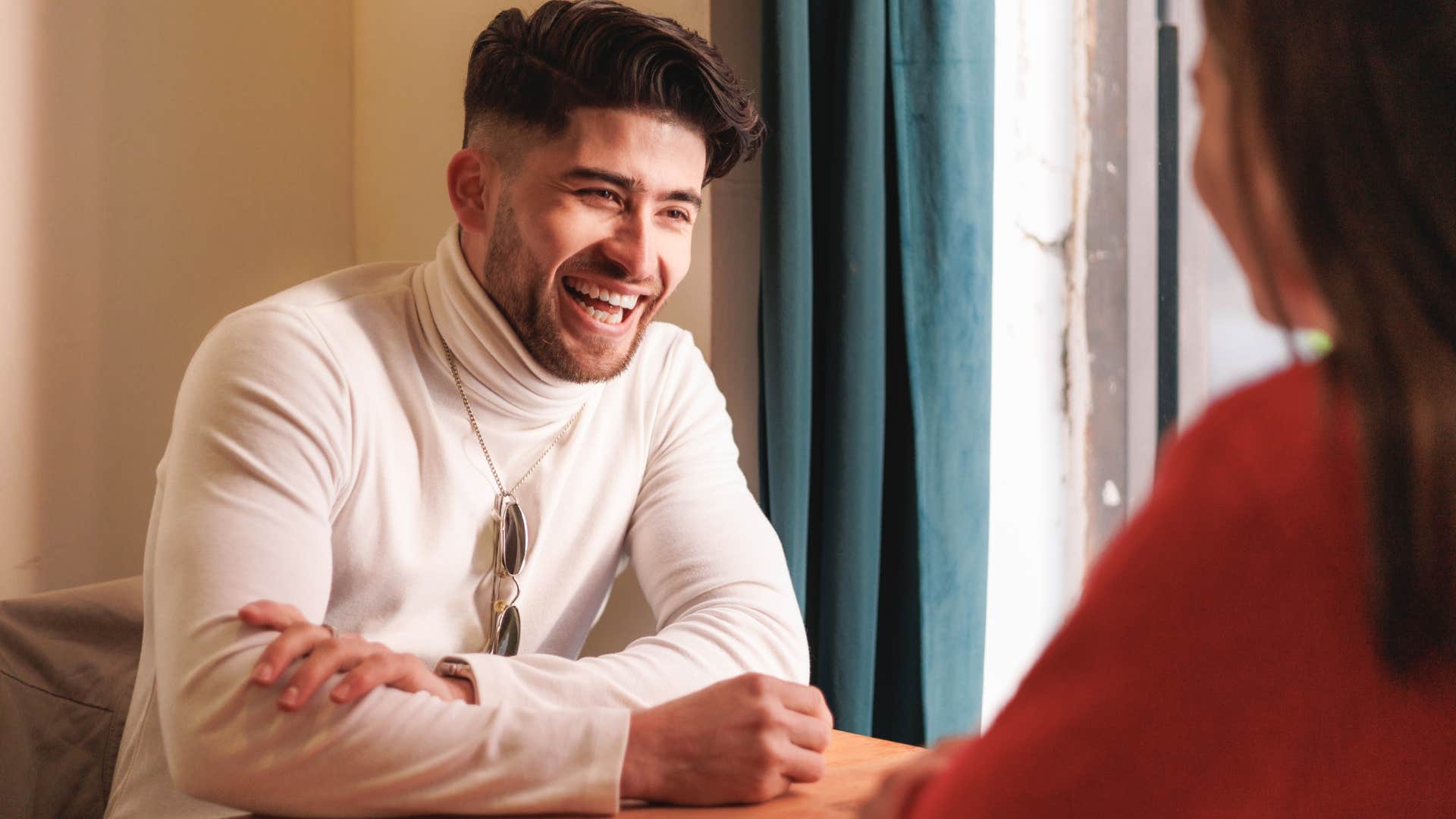 man being present in his life talking to a friend