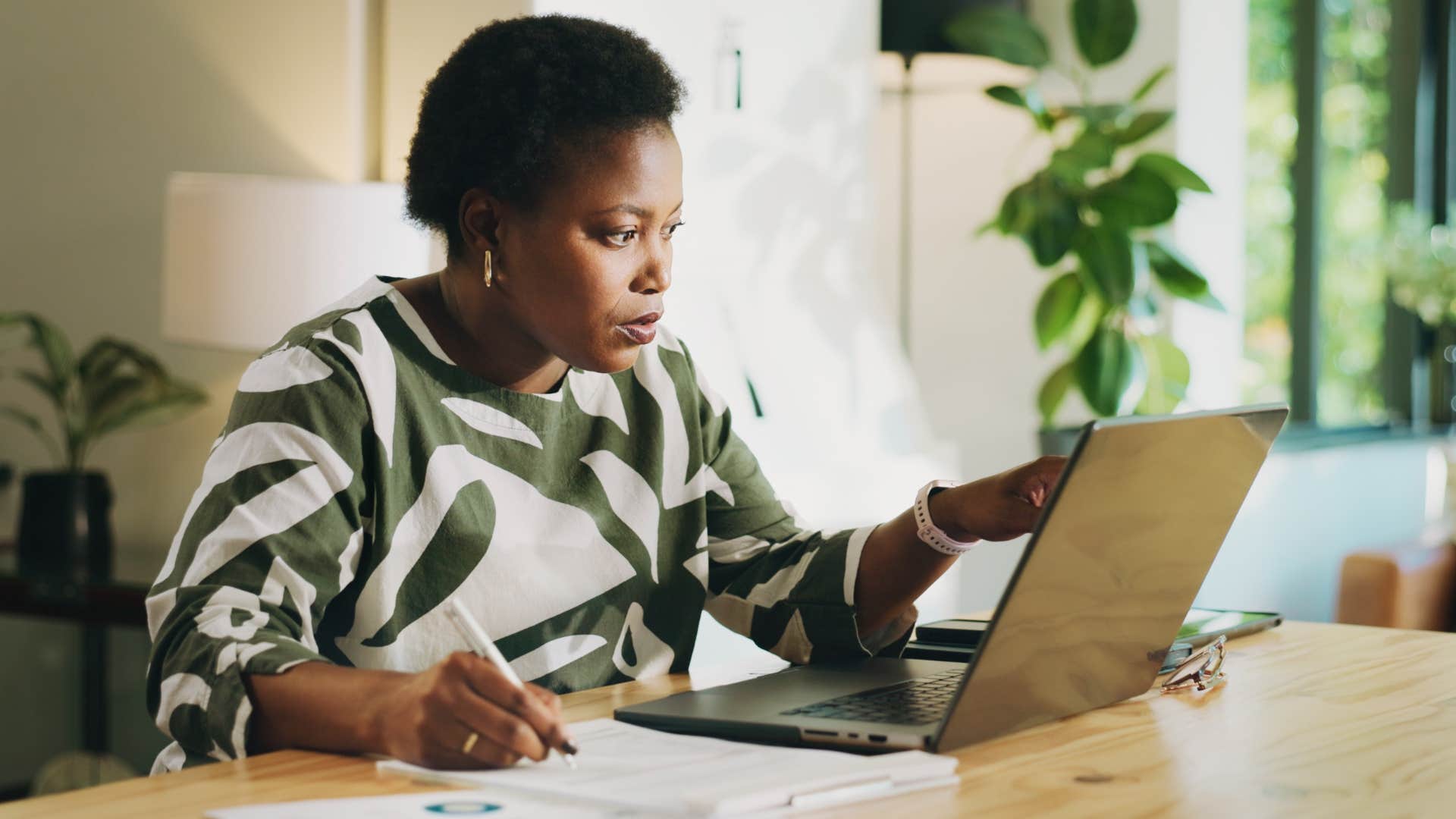 woman who values her time working at home