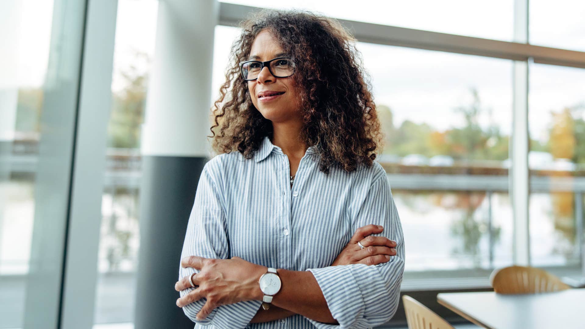 Woman trusting your intuition at work.