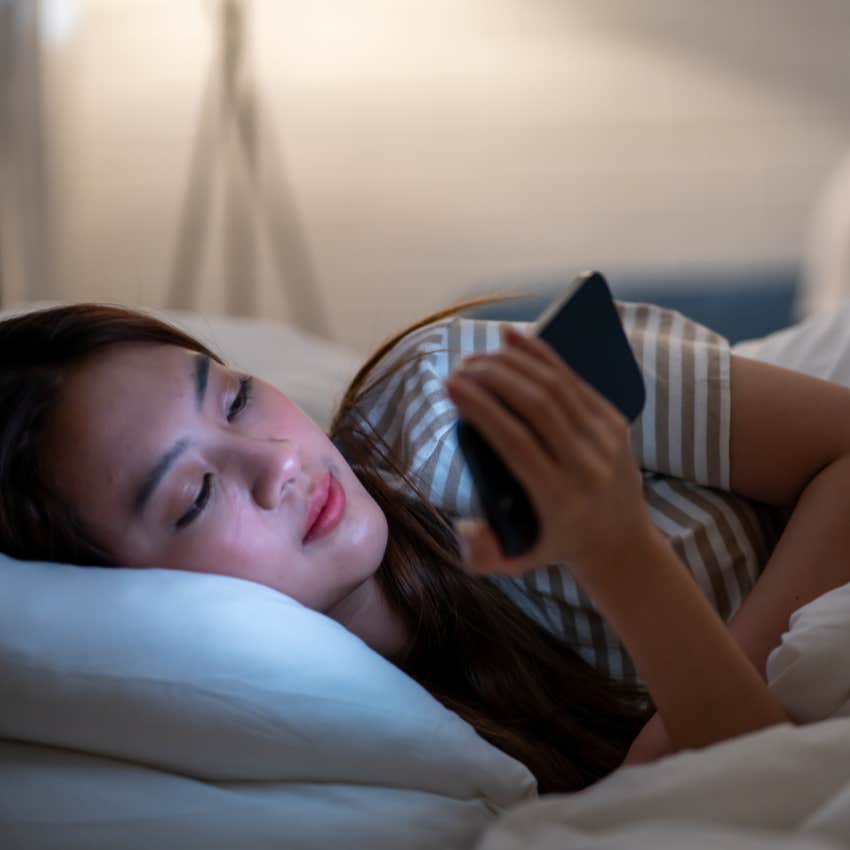 woman who is operating on a higher plane of intelligence as she stays up late